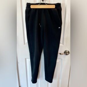 Men’s Russell Fusion Knit Black Drawstring Sweatpants Size Small (28-30)